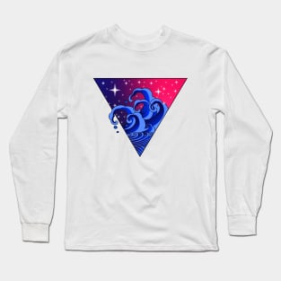 Tibetan Design - Tattoo Art - Turbulent Ocean Long Sleeve T-Shirt